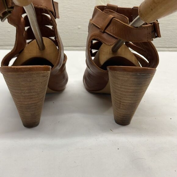 Vince Camuto Elika Huarache Sandal 3.5” Heel Leather - Picture 6 of 14